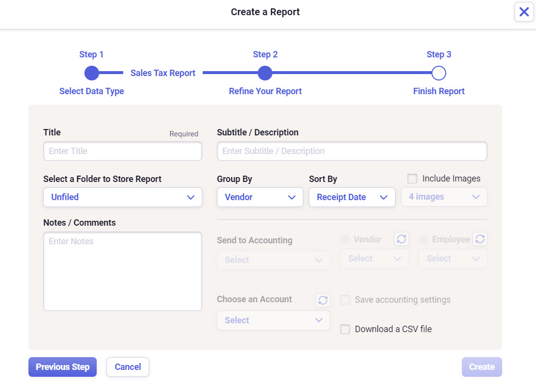 File Reporting in Neat Neat HelpCenter